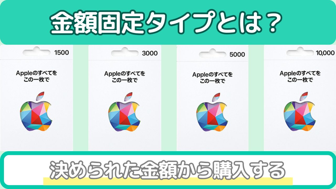 Appleギフトカード（金額固定タイプ）