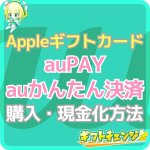 auPAY・auかんたん決済でのAppleギフトカード購入・現…